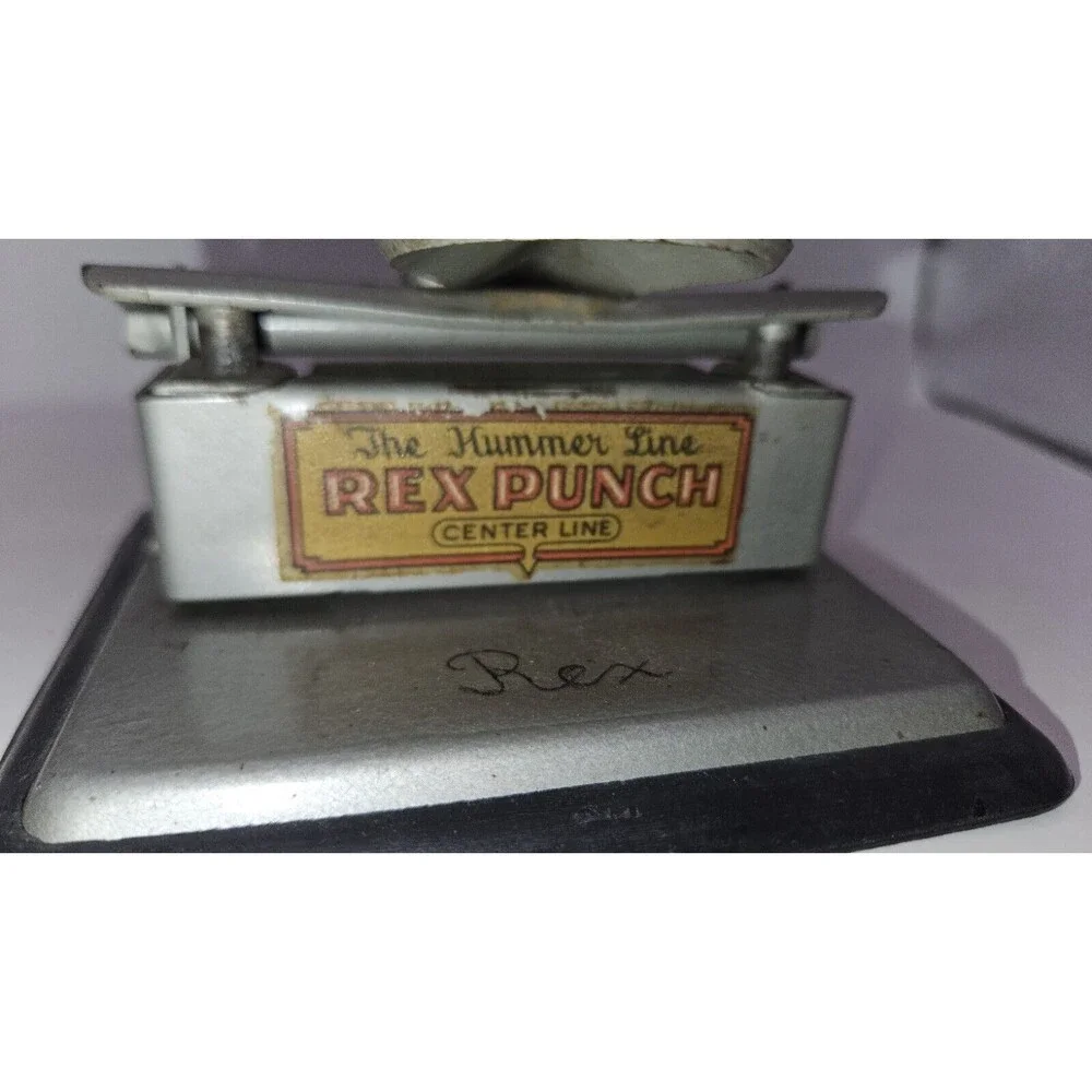 Vtg The Hummer Line Rex Punch #14 Wilson Jones 2 Hole Punch great condition